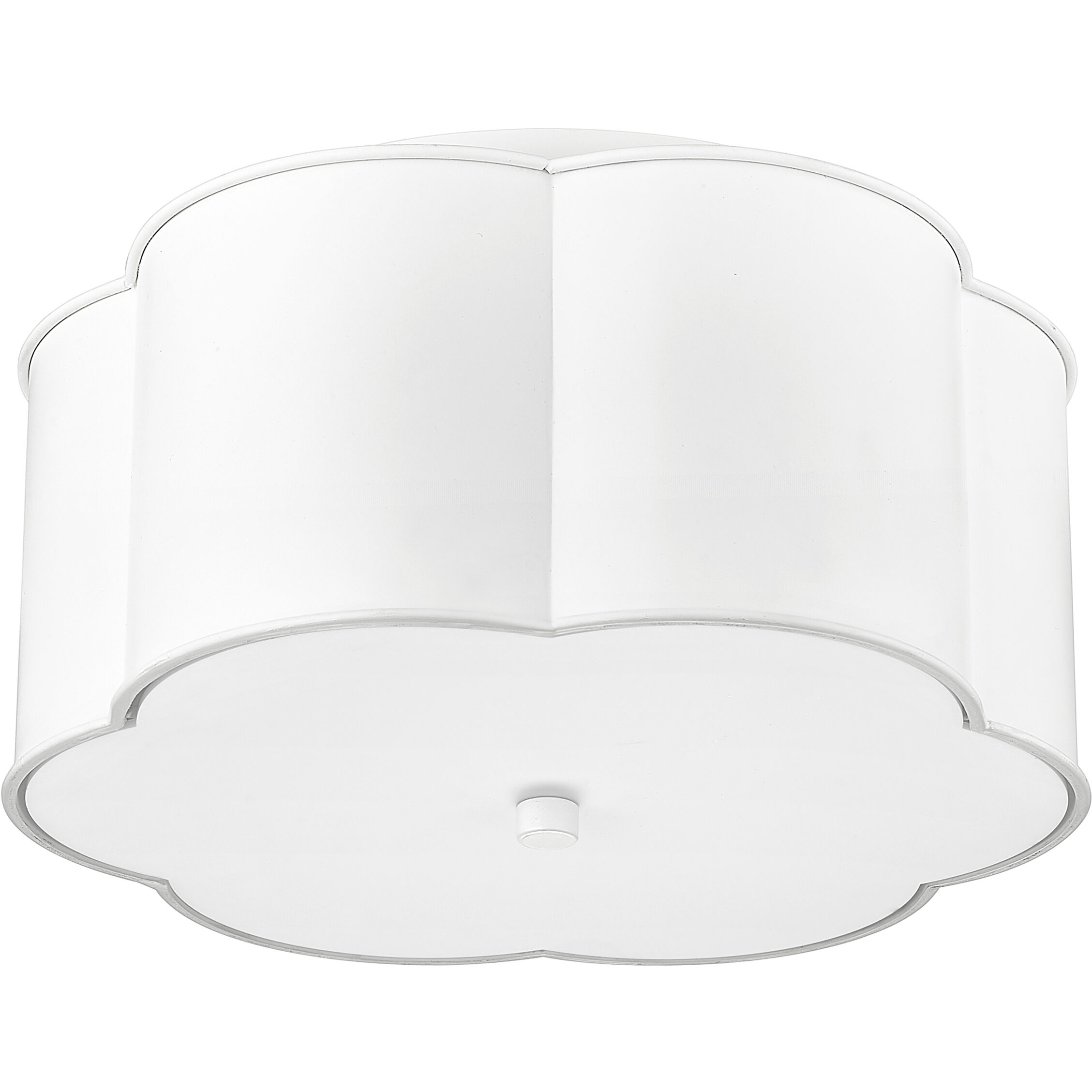 None 3 Light 14 inch Matte White Flush Mount Ceiling Light